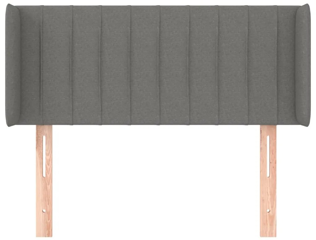 vidaXL Κεφαλάρι με Πτερύγια Σκούρο Γκρι 83x16x78/88 εκ. Υφασμάτινο