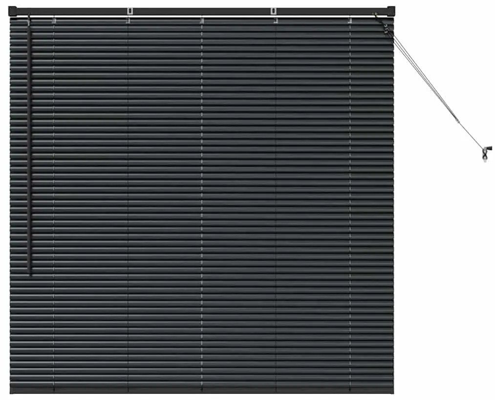 vidaXL Ρολό Παραθύρου με κουρτίνες Άλλο Μαύρο 130 x 130 cm Αλουμίνιο