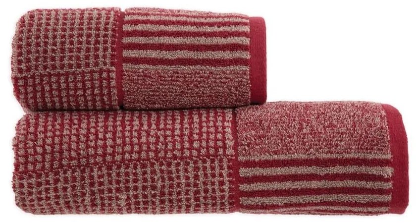 Πετσέτα Easton Bordo Nef-Nef Προσώπου 50x90cm 100% Cotton