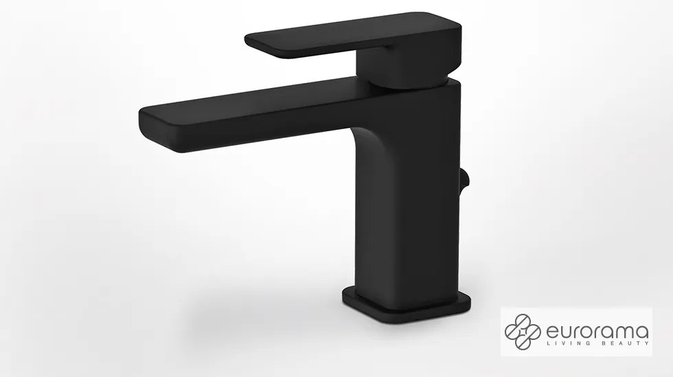 Μπαταρία Νιπτήρα Quadra Eurorama Black Μatt 144310-400