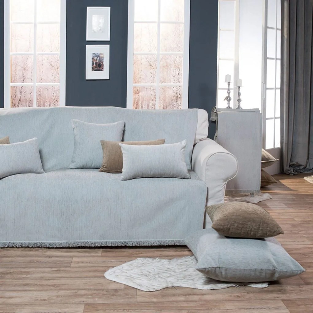 Ριχτάρι Solid 311 Light Grey Teoran Two-seater 180x250cm Βαμβάκι-Πολυέστερ