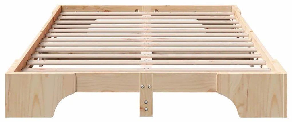 vidaXL Κρεβάτι 135x190 εκ. από Μασίφ Ξύλο Πεύκου