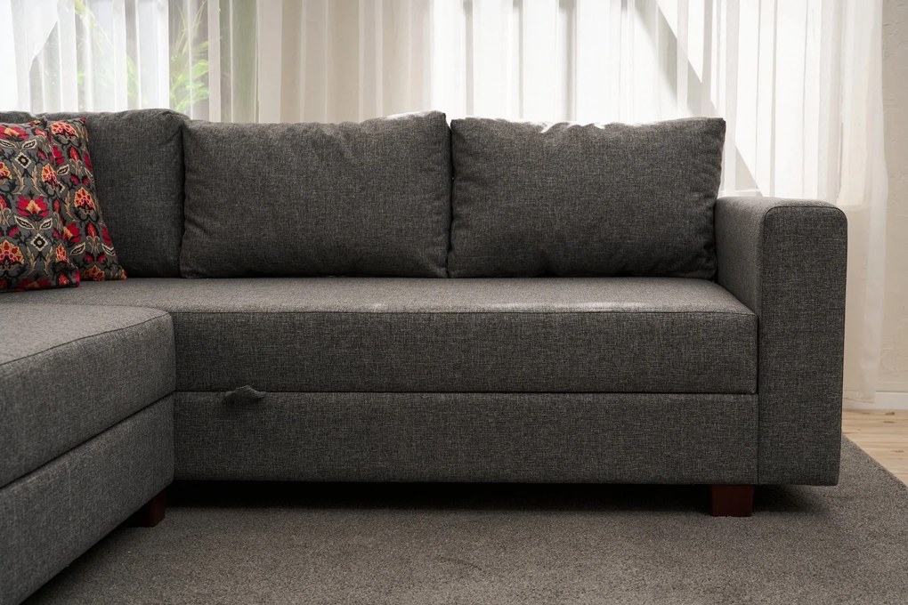 Corner Sofa-Bed Aly Right - Grey Grey