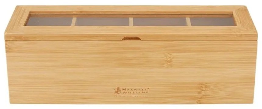 Κουτί Για Τσάι 4 Θέσεων Evergreen GU0339 29,5x9x9,5cm Natural Maxwell&amp;Williams Bamboo