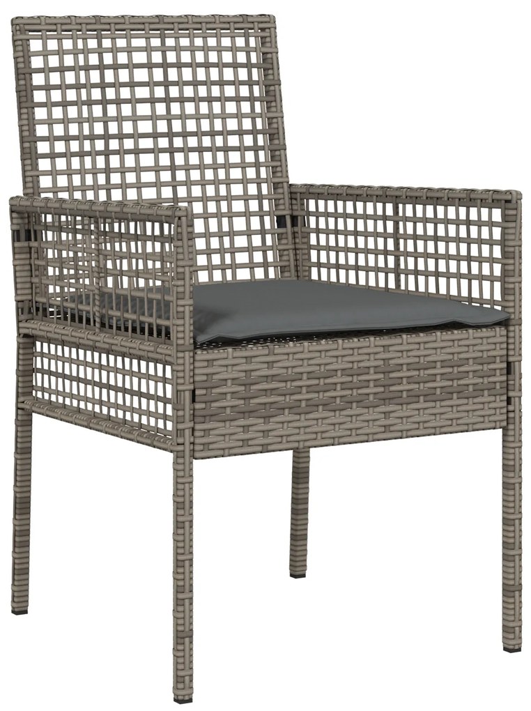 vidaXL Σέτ φαγητού για κήπο 5 pcs Γκρι 90 x 90 x 75 cm