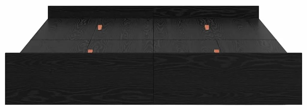 vidaXL Κρεβάτι με αποθηκευτικό χώρο με συρτάρι Μαύρη Οξυά 140 x 190 cm
