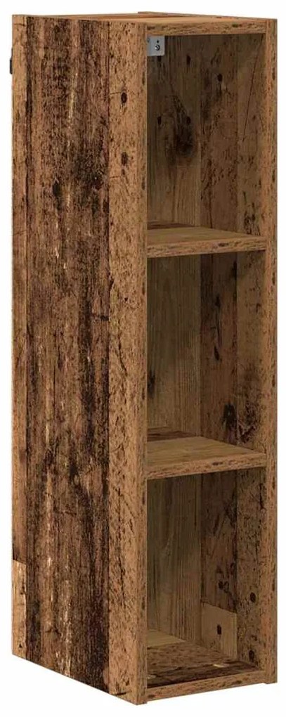 vidaXL Κρεμαστό ντουλάπι με αποθήκευση Παλιό ξύλο 20 x 29,5 x 80 εκ.