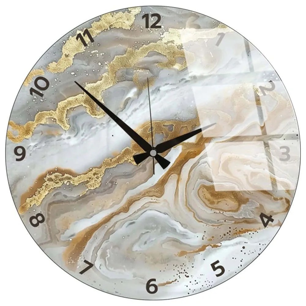 Ρολόι Τοίχου Γυάλινο 884ASF1125 Φ40cm Multi Wallity Glass