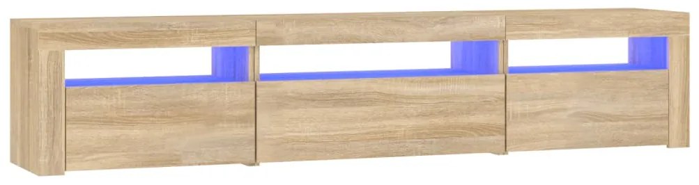 vidaXL Έπιπλο Τηλεόρασης με LED Sonoma Δρυς 195x35x40 εκ.