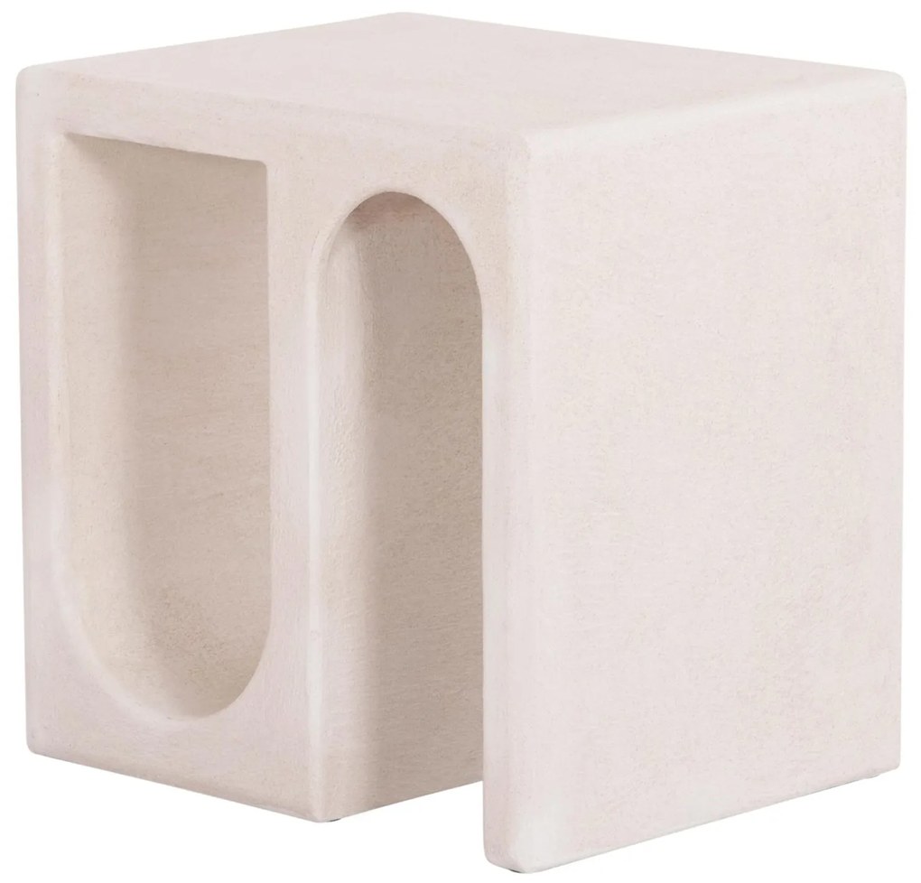 Τραπεζάκι σαλονιού σειρά SANTORINI C18070 MDF σε Υπόλευκο χρώμα 48x38x48,5Υεκ. 48x38x48.5 εκ.