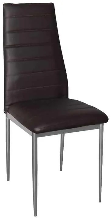 Καρέκλα Jetta-I Βαφή Γκρι/PVC Σκ.Καφέ Συσκ.6τμχ 40x50x95cm