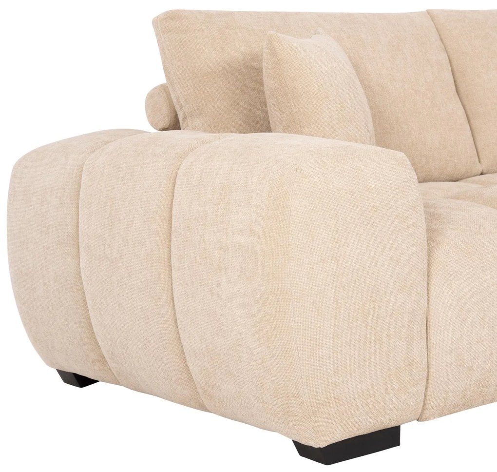 Γωνιακός Καναπές COVEN Δεξιά γωνία σε Εκρού ύφασμα 298x208x85Υεκ. 298x208x85 εκ.