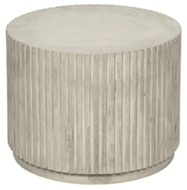 Βοηθητικό τραπέζι 'Rillo' Fiberclay Antique Μπεζ Η42 Ø56 cm, Broste Copenhagen