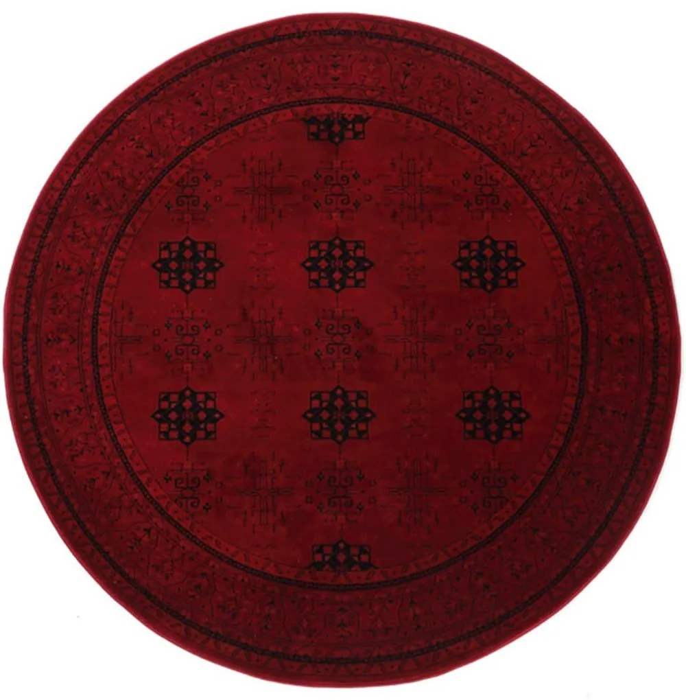 Χαλί Afgan 8127A Round Dark Red Royal Carpet 160X160 Round