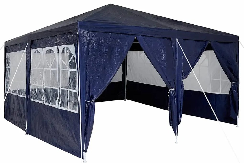 vidaXL Σκηνή Πάρτυ Μπλε και άσπρο 400 x 400 x 266 εκ
