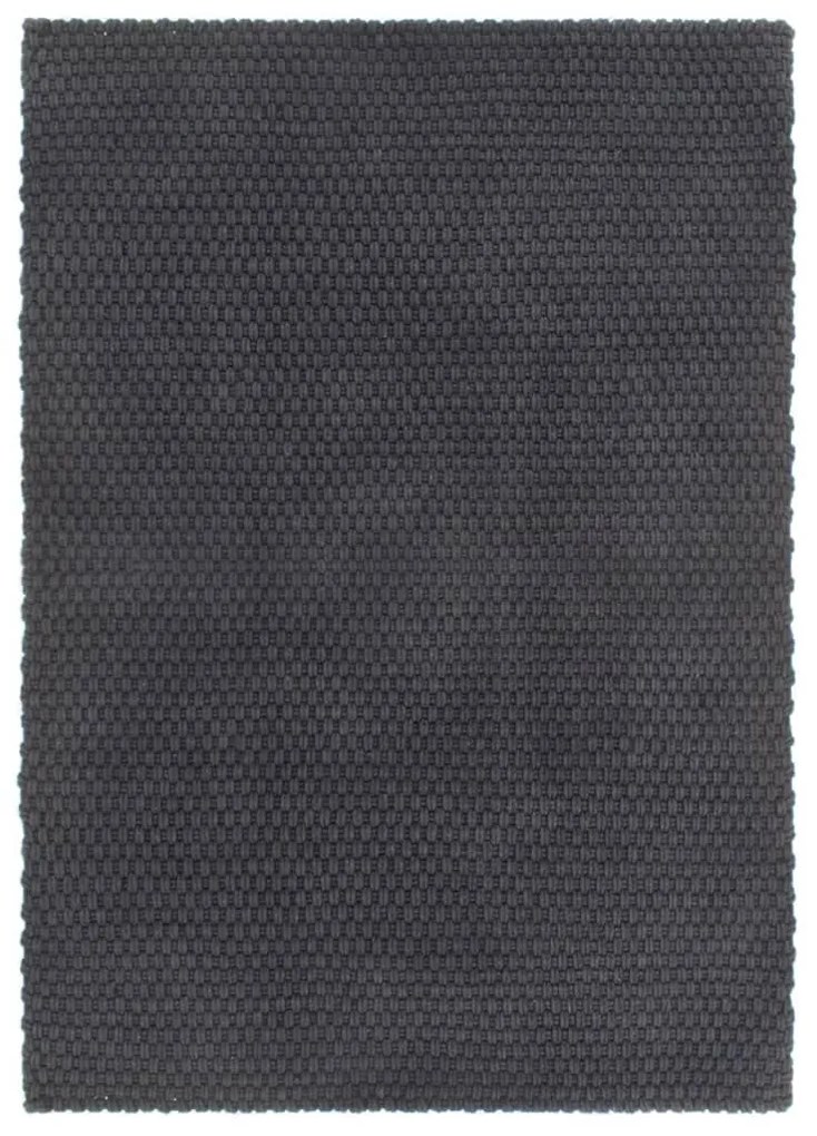 Χαλί Ορθογώνιο Ανθρακί 180 x 250 εκ. από Βαμβάκι - Ανθρακί