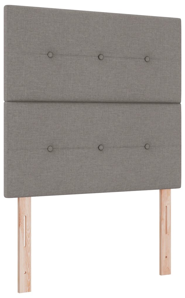 vidaXL Κρεβάτι Box Spring με Στρώμα & LED Ταπές 90x190 εκ Υφάσματος