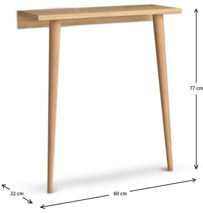 Κονσόλα Fiona Megapap από μελαμίνη χρώμα oak 60x22x76εκ.