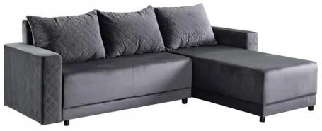 ΓΩΝΙΑΚΟΣ ΚΑΝΑΠΕΣ ΚΡΕΒΑΤΙ Lotos ΓΚΡΙ ΧΡΩΜΑ 237x168x80εκ 21045039