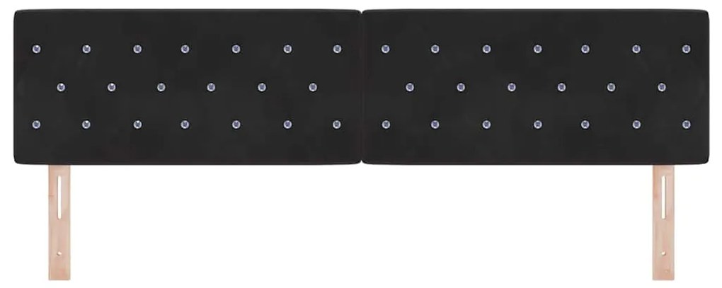 vidaXL Κεφαλάρι LED με φώτα λωρίδας LED Argyle Μαύρο 90 cm Βελούδο