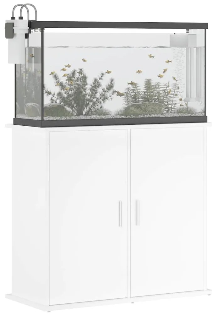 vidaXL Βάση Ενυδρείου Λευκή 81 x 36 x 73 εκ. από Επεξεργασμένο Ξύλο