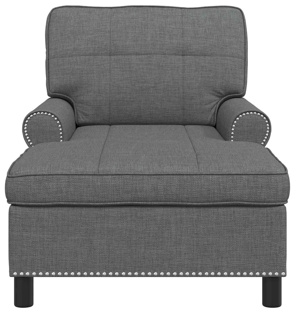 vidaXL Χαλάρωση με μαξιλάρι Σκούρο Γκρι 91 x 157 x 91 εκ. ύφασμα