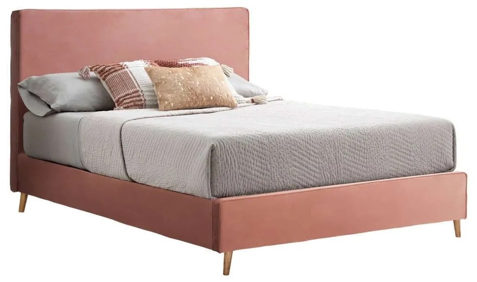 Κρεβάτι Indra HM662.12 Για Στρώμα 160x200cm Βελούδινο Rotten Apple Διπλό Velvet