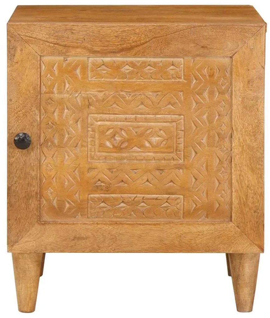 vidaXL Κομοδίνο Ανοιχτό καφέ 40 x 33 x 46 εκ. Μασίφ ξύλο μάνγκο