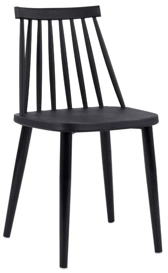 Καρέκλα Vanessa HM8052.12 43x46,5x82cm Black Σετ 4τμχ Metal, Polypropylene