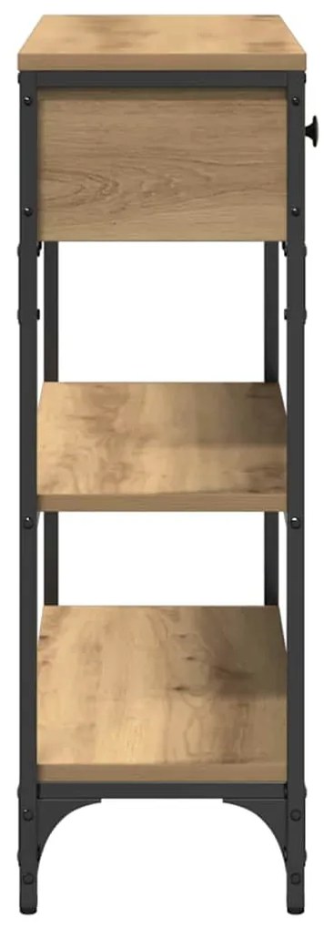vidaXL Τραπέζι Κονσόλας με συρτάρι artisan δρυς 72.5 x 25 x 75 εκ
