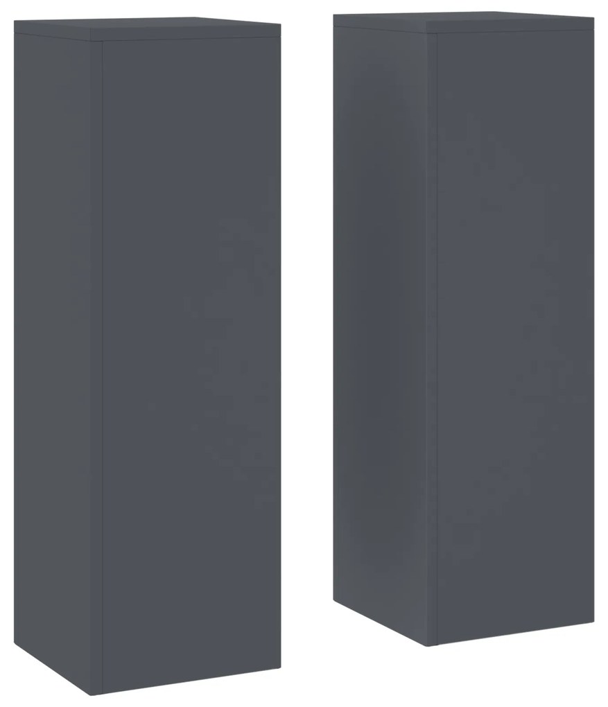vidaXL Στήριξη φυτών 2 pcs Ανθρακί 24 x 24 x 75 εκ. Ατσάλι
