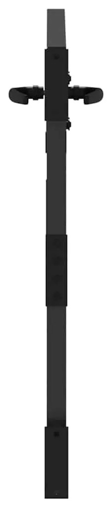 vidaXL Πύλη Κήπου Μαύρο 85 x 100 cm Ατσάλι με Επικάλυψη Πούδρας