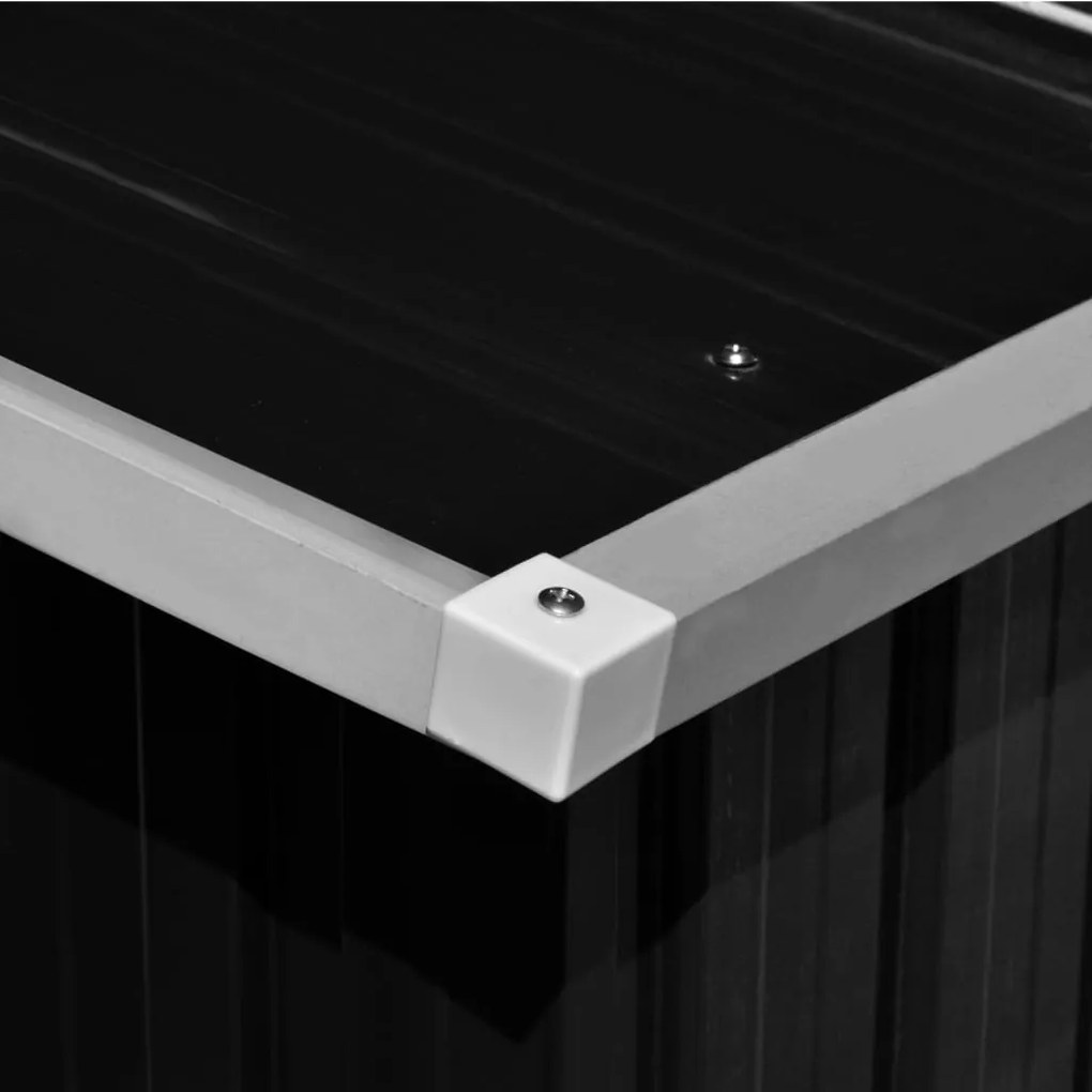 vidaXL Αποθήκη Κήπου Ανθρακί 257 x 489 x 181 εκ. από Μέταλλο