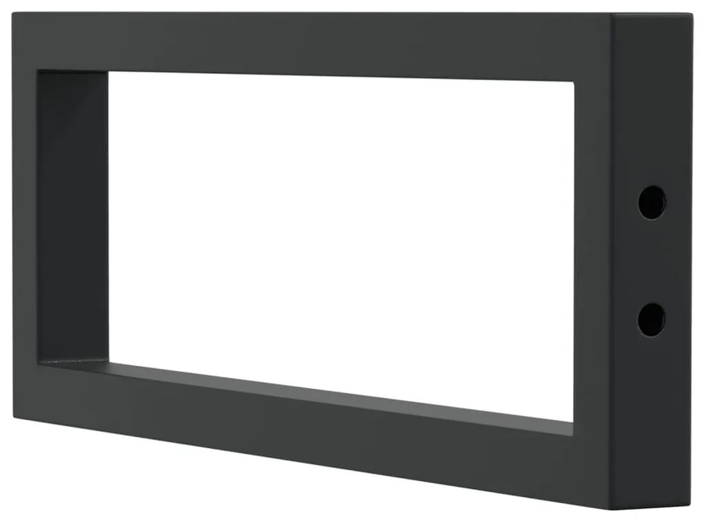 vidaXL Βραχίονες Ραφιών για Νιπτήρα Ορθ. 2 Τεμ. Μαύρο Χάλυβας