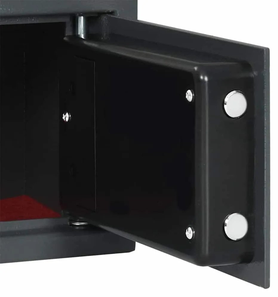 vidaXL Ψηφιακό Ασφαλές Σκούρο γκρι 31 x 20 x 20 εκ. Ατσάλι