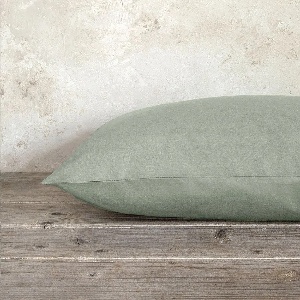 Μαξιλαροθήκες Unicolors (Σετ 2τμχ) Rock Green Nima 52X72 100% Cotton