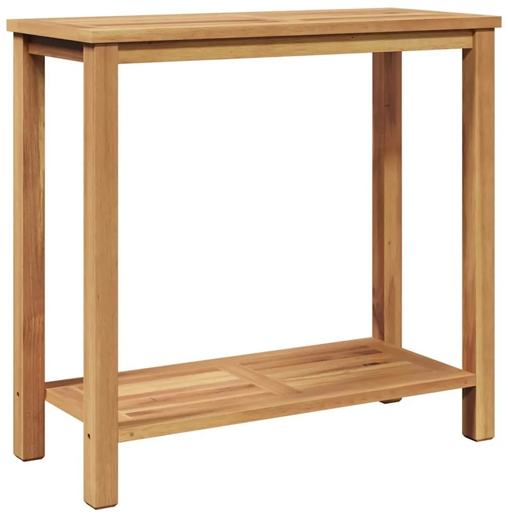 vidaXL Τραπέζι κονσόλας Καφέ 85 x 35 x 75 εκ Στερεό Ξύλο Τίκ