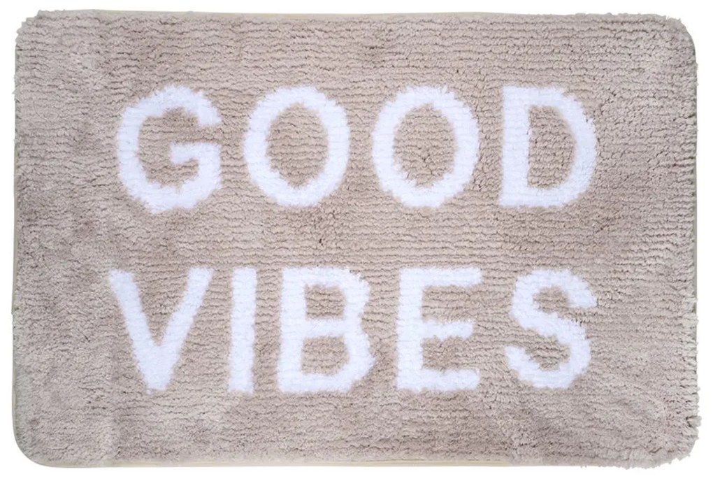 Estia 02-28558 Πατάκι Μπάνιου Microfiber Good Vibes Taupe 40x60εκ.