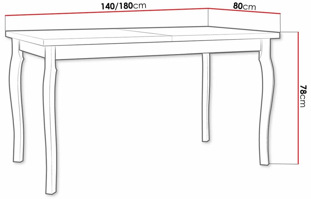 Τραπέζι Victorville 331, Grandson δρυς, Μαύρο, 78x80x140cm, 34 kg, Επιμήκυνση, Πλαστικοποιημένη μοριοσανίδα, Ξύλο, Ξύλο: Οξιά | Epipla1.gr
