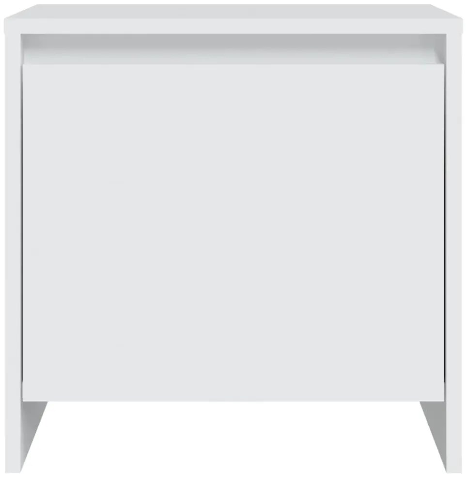 vidaXL Κομοδίνο Λευκό 45 x 34 x 44,5 εκ. από Μοριοσανίδα