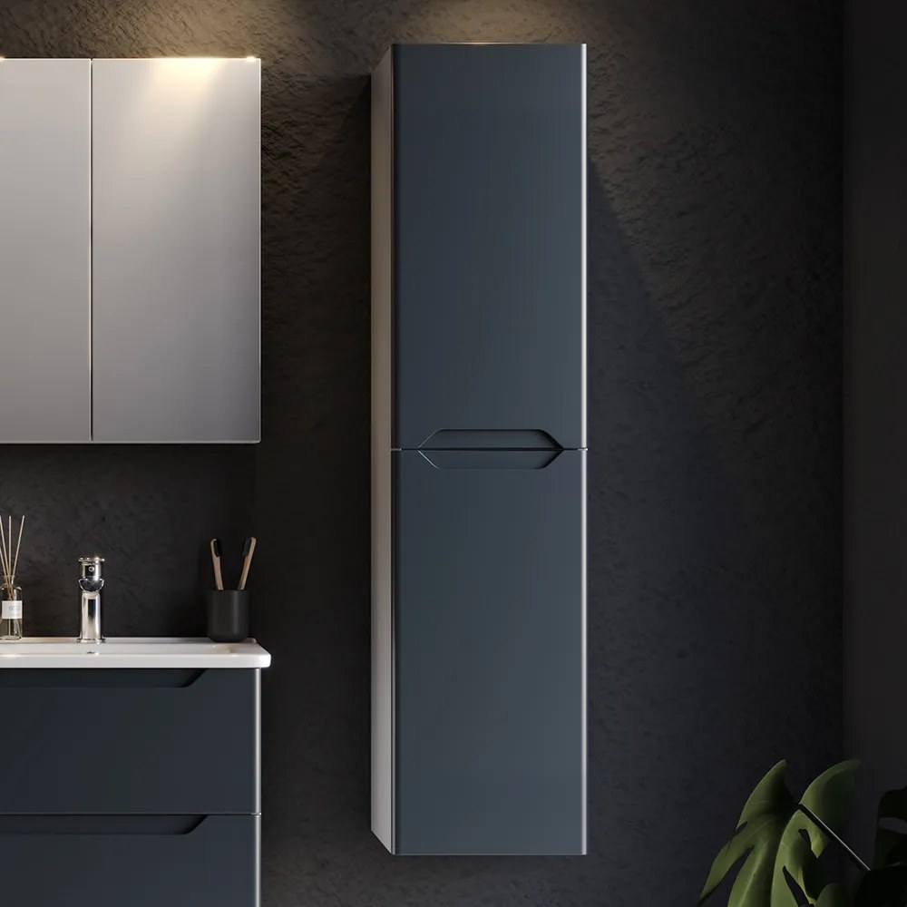 Στήλη PERLA Ανθρακί/Λευκό MDF 18mm Λάκα 34 3CPER034ANM κρεμαστή 3CPER034ANM