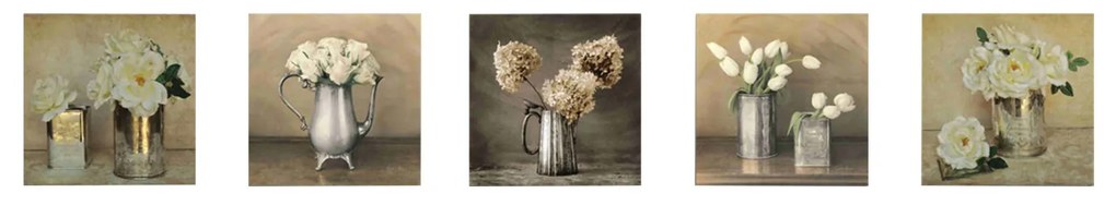 ΠΙΝΑΚΑΣ ΠΕΝΤΑΠΤΥΧΟ MDF ROMANTIC FLOWERS HM7205.02 75X0,3X15 εκ.