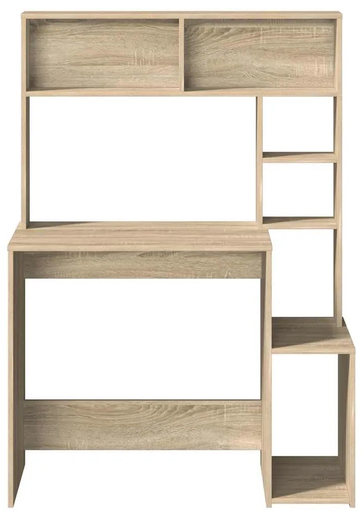 vidaXL Γραφείο με Ράφια Sonoma Δρυς 100x45x140 εκ. Επεξεργασμένο Ξύλο