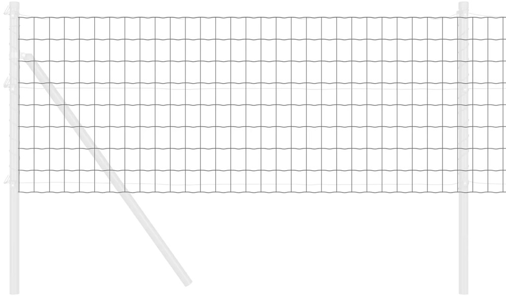 vidaXL Ευρωπαϊκός Φράκτης Γκρι 0.4x50 μ Σίδηρος