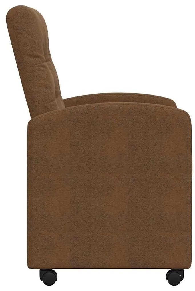 vidaXL Καρέκλες Φαγητού με Ρόδες με τροχούς 2 pcs Καφέ 58 x 67 x 97 εκ