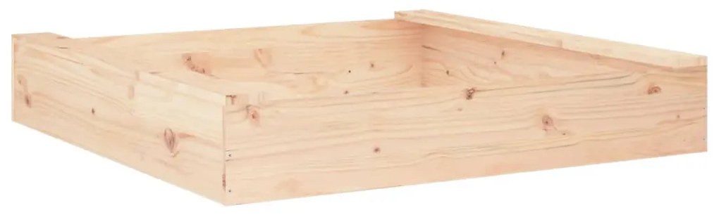 vidaXL Αμμοδόχος με Καθίσματα Τετράγωνη από Μασίφ Ξύλο Πεύκου