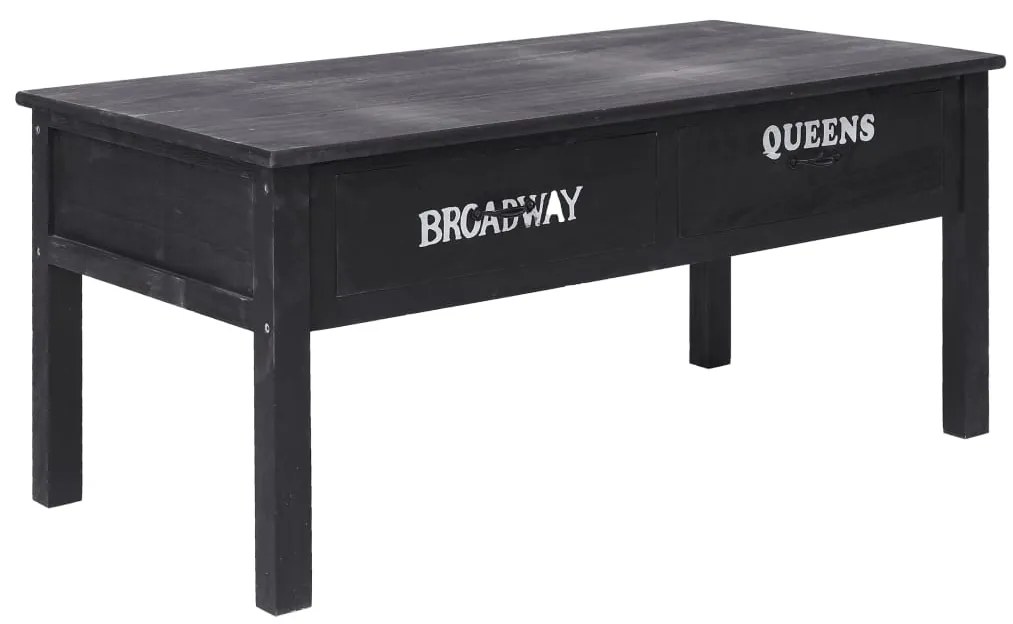 vidaXL Τραπεζάκι Σαλονιού Μαύρο 100 x 50 x 45 εκ. Ξύλινο