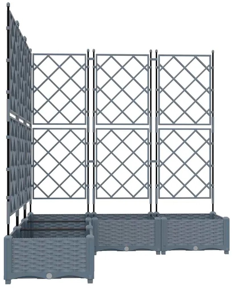 vidaXL Κηποτινάκι με Τρέλα 5 pcs Ανοιχτό γκρι 120 x 120 x 125.5 εκ. PP