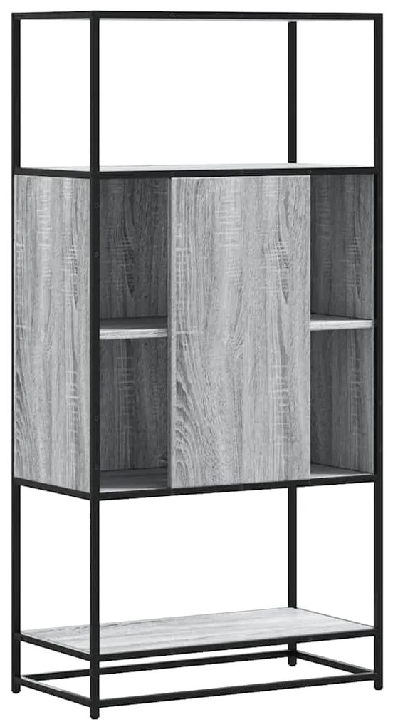 Highboard Grey Sonoma Κατασκευασμένο ξύλο και μέταλλο - Γκρι
