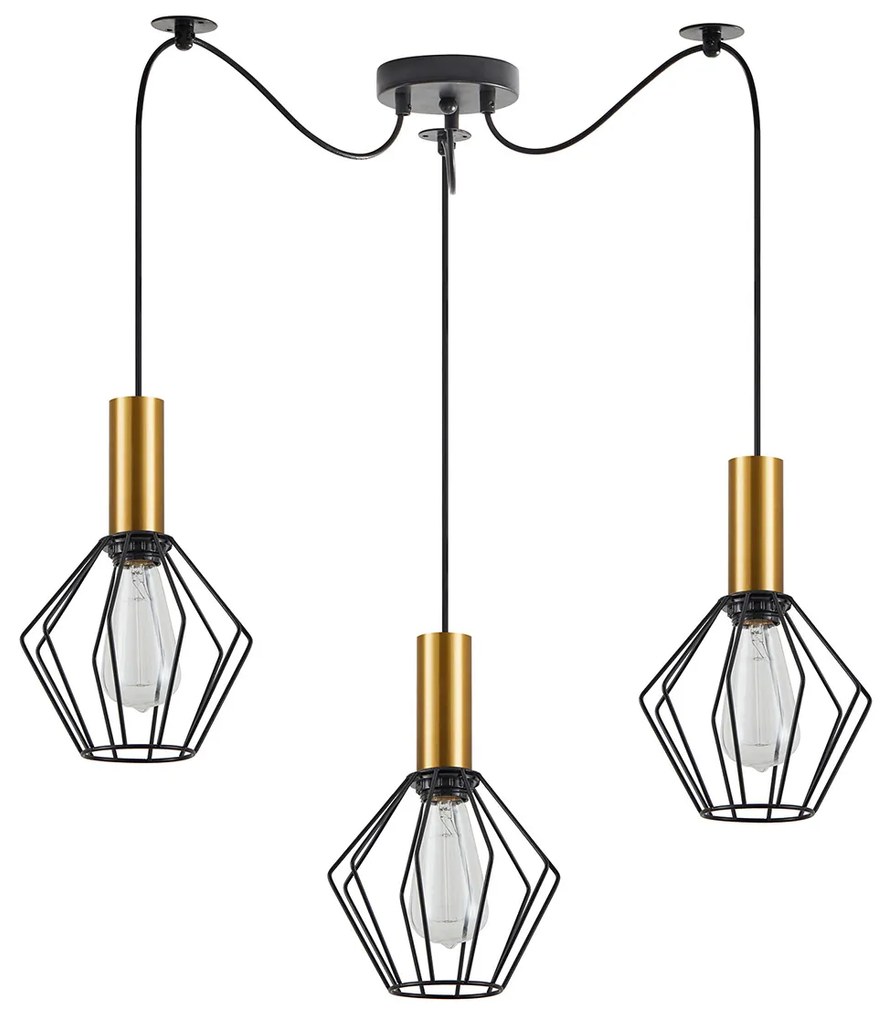 Φωτιστικό Οροφής Τρίφωτο Homelighting 77-8619 Gold